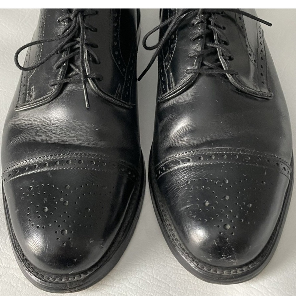 Allen Edmonds Sanford Black Cap Toe Oxford Dress Shoes Men’s 12 D